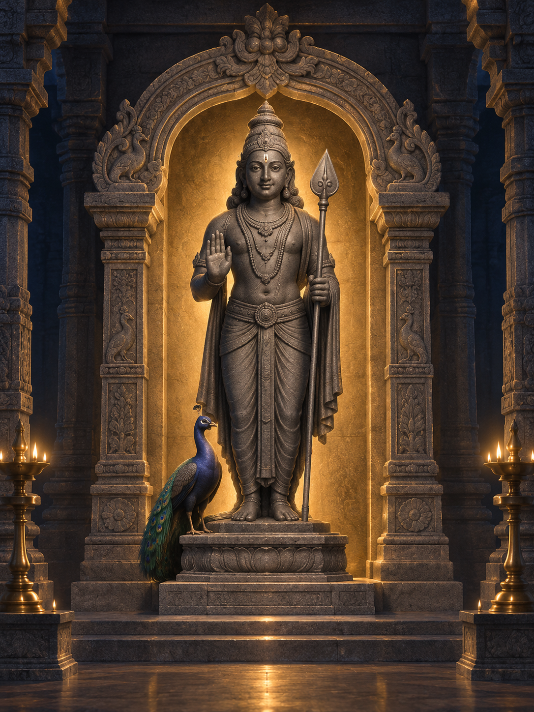 கருத்துப் படம் · முருகன் மட்டுமே; பிரதிஷ்டை செய்யப்பட்ட திருமேனி அல்ல